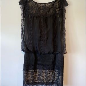 Jessica McClintock Black Lace Dress